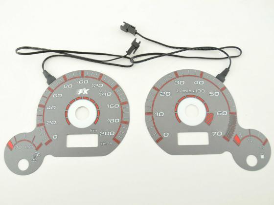 Tachoscheiben Plasmaoptik Set VW Passat (3BG) Bj. 2000-2004 Plasmascheibe Tacho