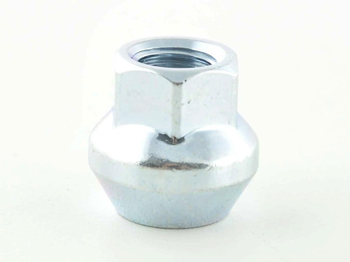 Radmutter einzeln Länge 34mm Kegelbund M12x1,25 silber