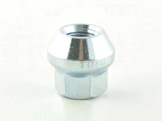 Radmutter einzeln Länge 34mm Kegelbund M12x1,25 silber