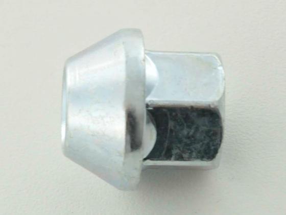 Radmutter einzeln Länge 34mm Kegelbund 1/2 Zoll UNF silber