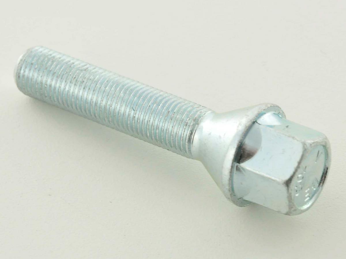 Radschraube einzeln Kegelbund Schaftlänge 45mm M12x1,25 silber
