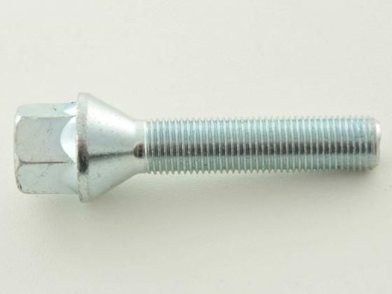 Radschraube einzeln Kegelbund Schaftlänge 60mm M12x1,25 silber