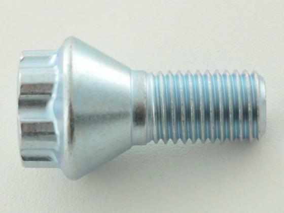 Radschraube einzeln Schaftlänge 21mm Kegelbund Kurzkopf silber M12x1,5