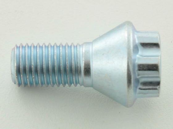 Radschraube einzeln Schaftlänge 21mm Kegelbund Kurzkopf silber M12x1,5
