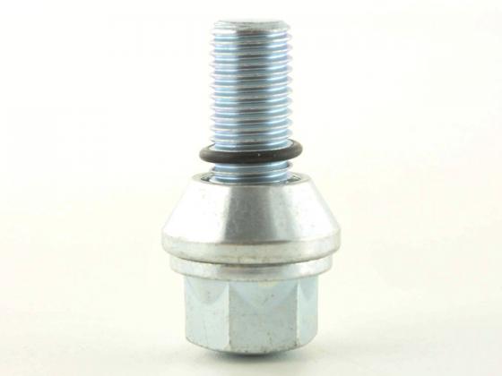Radschraube einzeln Gewindelänge 21mm Kegelbund silber M12x1,5 Adapter