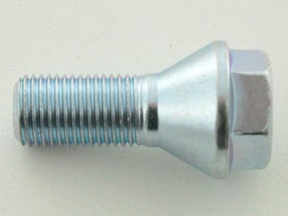 Radschraube einzeln Kegelbund Gewindelänge 21mm M12x1,25 silber