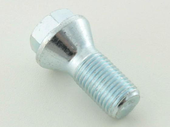 Radschraube einzeln Schaftlänge 26mm Kegelbund Kurzkopf silber M14x1,5