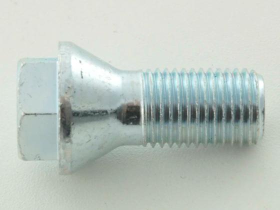 Radschraube einzeln Schaftlänge 26mm Kegelbund Kurzkopf silber M14x1,5