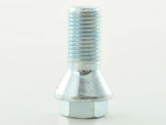 Radschraube einzeln Schaftlänge 26mm Kegelbund Kurzkopf silber M14x1,5