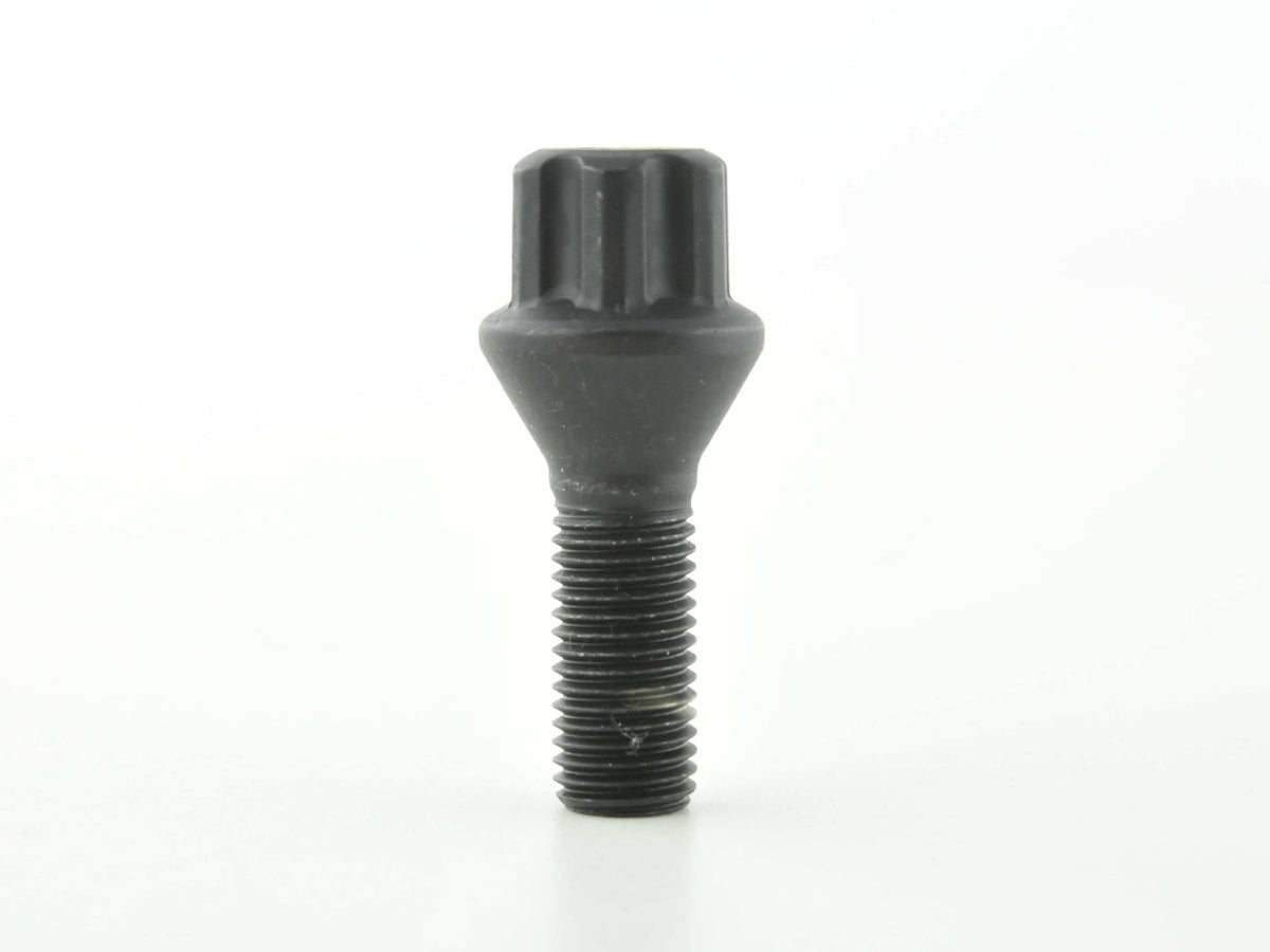 Radschraube einzeln Schaftlänge 28mm Kegelbund schwarz M12x1,5