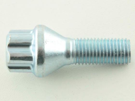 Radschrauben Set (10 Stk.) Kegelbund Schaftlänge 27mm M12x1,25 silber