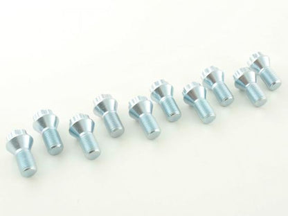 Radschrauben Set (10 Stk.) Kegelbund Gewindelänge 21mm M12x1,25 silber
