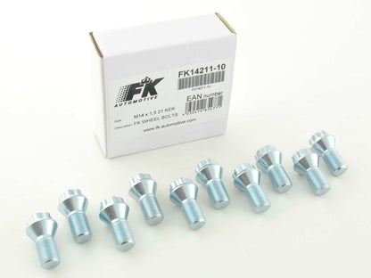 Radschrauben Set (10 Stk.) Kegelbund Gewindelänge 21mm M12x1,25 silber