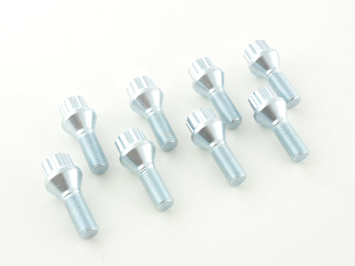 Radschrauben Set (8 Stk.) Schaftlänge 28mm Kegelbund silber M12x1,5