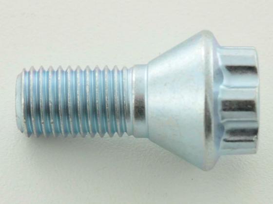 Radschrauben Set (10 Stk.) Kegelbund Kurzkopf Schaftlänge 22mm M12x1,25 silber