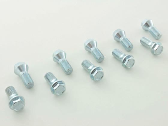 Radschrauben Set (10 Stk.) Schaftlänge 26mm Kegelbund Kurzkopf silber M12x1,5