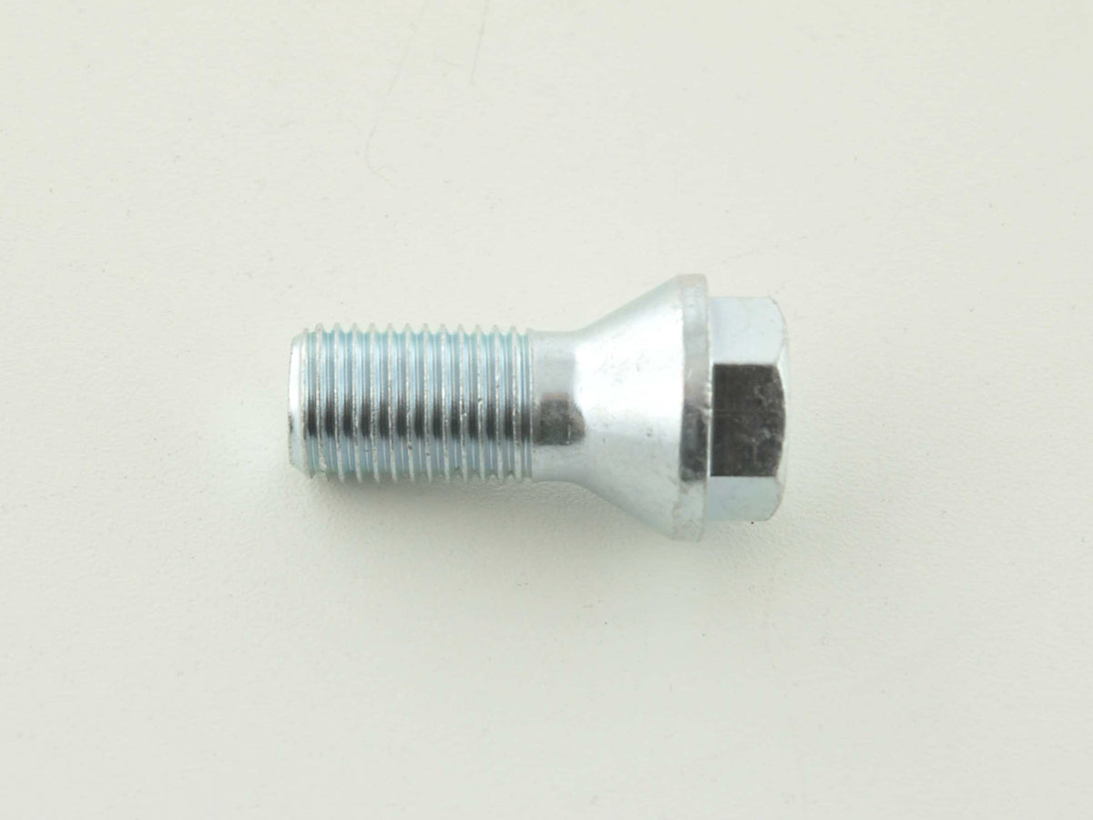 Radschraube einzeln Schaftlänge 26mm Kegelbund Kurzkopf silber M12x1,5