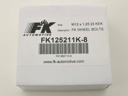 Radschrauben Set (8 Stk.) Kegelbund Kurzkopf Schaftlänge 22mm M12x1,25 silber