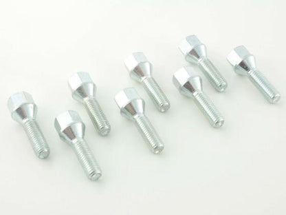 Radschrauben Set (8 Stk.) Kegelbund Schaftlänge 60mm M12x1,25 silber