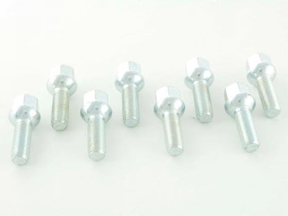 Radschrauben Set (8 Stk.) Schaftlänge 29mm Kugelbund silber M12x1,5