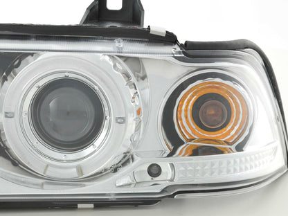 Scheinwerfer Set BMW 3er Limo Typ E36 Bj. 92-98 chrom