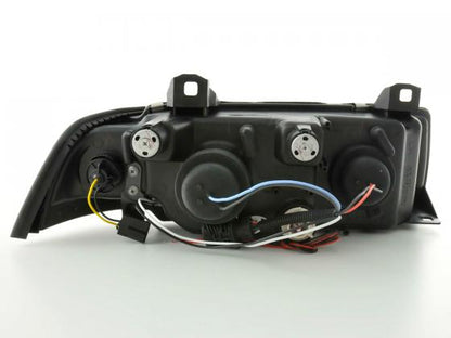 Scheinwerfer Set Angel Eyes BMW 3er E36 Coupe/Cabrio Bj. 92-98 schwarz