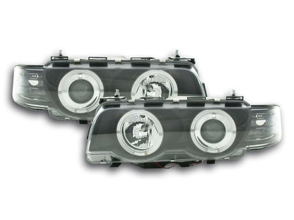 Scheinwerfer Set BMW 7er Typ E38 Bj. 99-02 schwarz