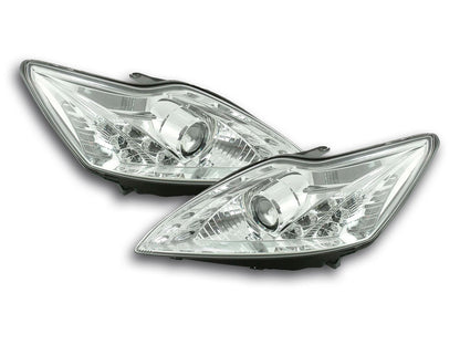 Scheinwerfer Set Ford Focus 2 Typ C307 Bj. 08-10 chrom