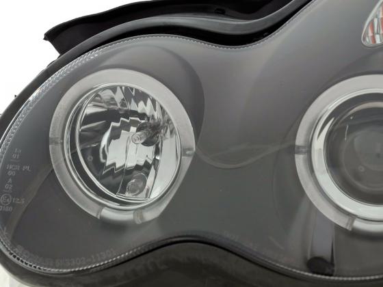 Scheinwerfer Set Mercedes C-Klasse Typ W203 Bj. 00-07 schwarz für Rechtslenker