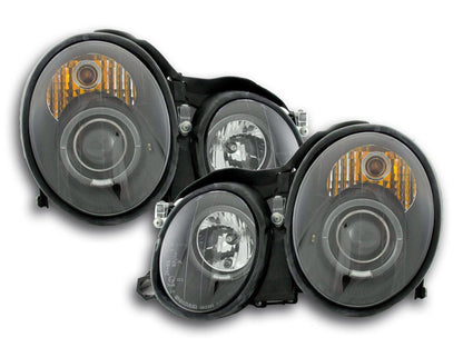 Scheinwerfer Set Mercedes CLK Typ W208 Bj. 98-02 schwarz