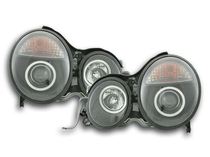 Scheinwerfer Set Mercedes E-Klasse Typ W210 Bj. 99-01 schwarz