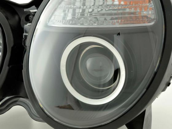 Scheinwerfer Set Mercedes E-Klasse Typ W210 Bj. 99-01 schwarz für Rechtslenker