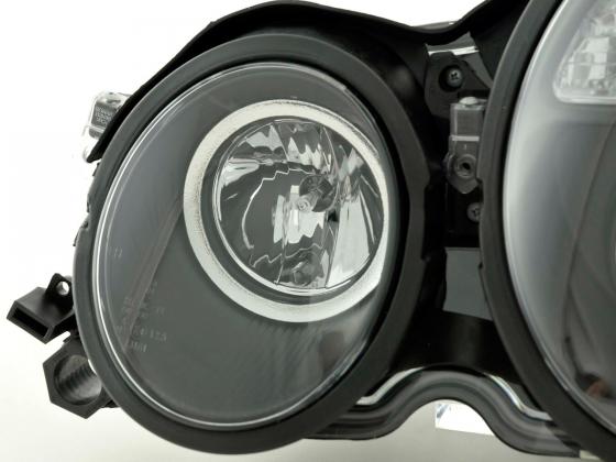 Scheinwerfer Set Mercedes E-Klasse Typ W210 Bj. 99-01 schwarz für Rechtslenker