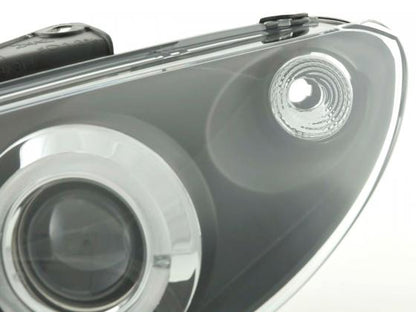Scheinwerfer Set Angel Eyes Peugeot 206 Bj. 98-03 schwarz