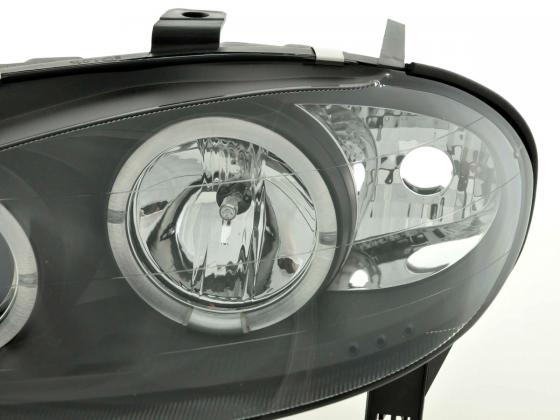 Scheinwerfer Set Renault Megane 1 3/5-trg. Bj. 99-02 schwarz für Rechtslenker