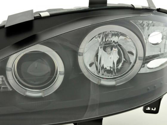 Scheinwerfer Set Renault Megane 1 3/5-trg. Bj. 99-02 schwarz für Rechtslenker