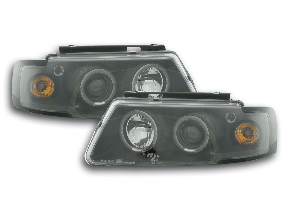 Scheinwerfer Set Angel Eyes VW Passat Typ 3B Bj. 97-00 schwarz
