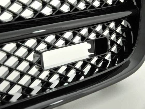 Sportgrill mit Positionslichthalter Frontgrill passend für Audi Q7 Typ 4L Bj. 05-09 schwarz