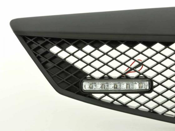 Sportgrill mit Positionslicht Frontgrill Mazda 2 Typ DY Bj. 03-07 schwarz