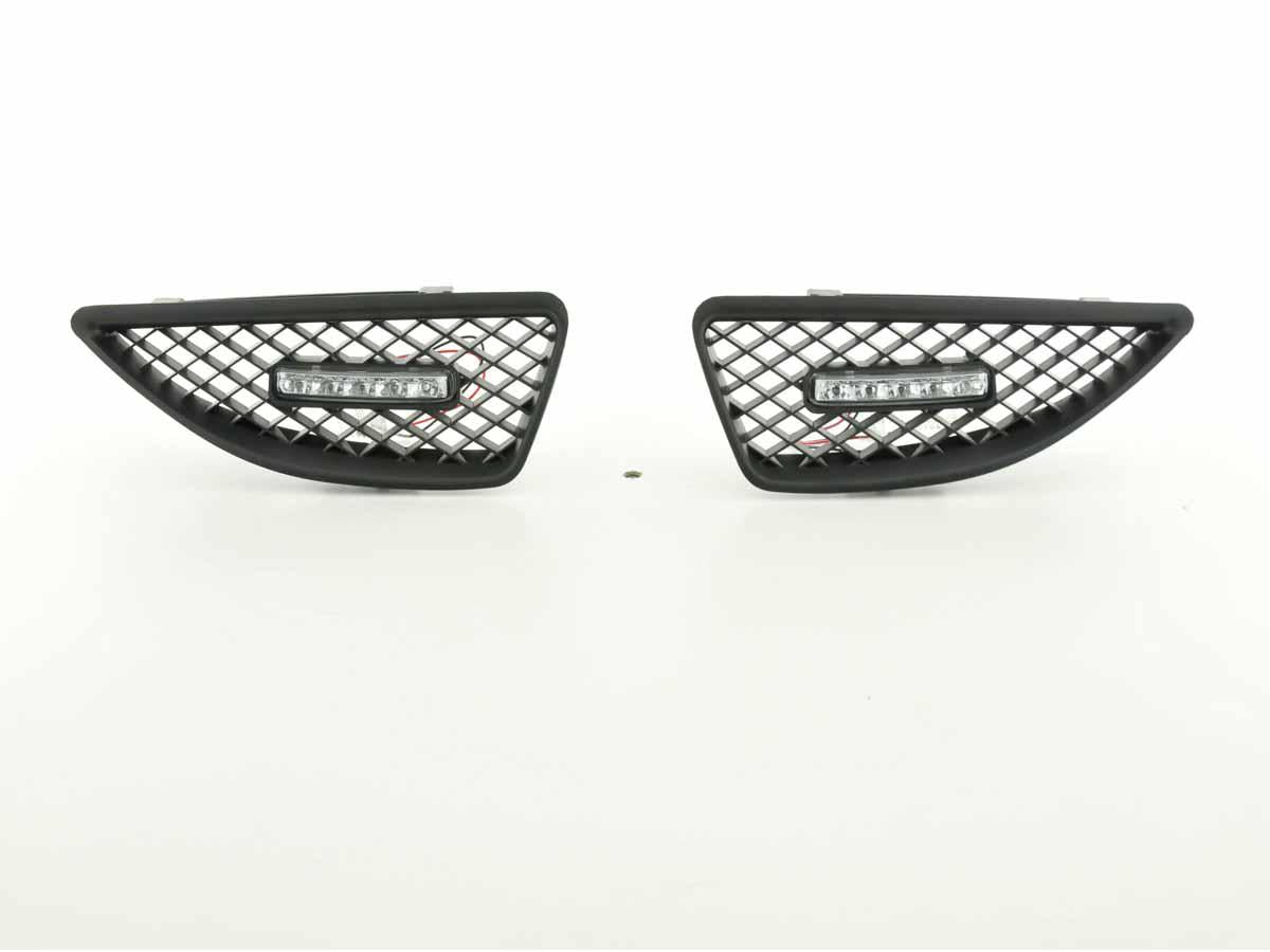 Sportgrill mit Positionslicht Frontgrill Renault Megane Bj. 99-02 schwarz