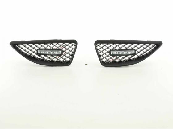 Sportgrill mit Positionslicht Frontgrill Renault Megane Bj. 99-02 schwarz