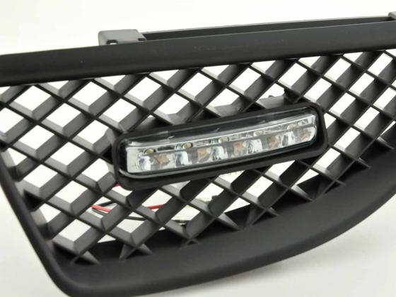 Sportgrill mit Positionslicht Frontgrill Renault Megane Bj. 99-02 schwarz