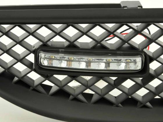 Sportgrill mit Positionslicht Frontgrill Renault Megane Bj. 99-02 schwarz