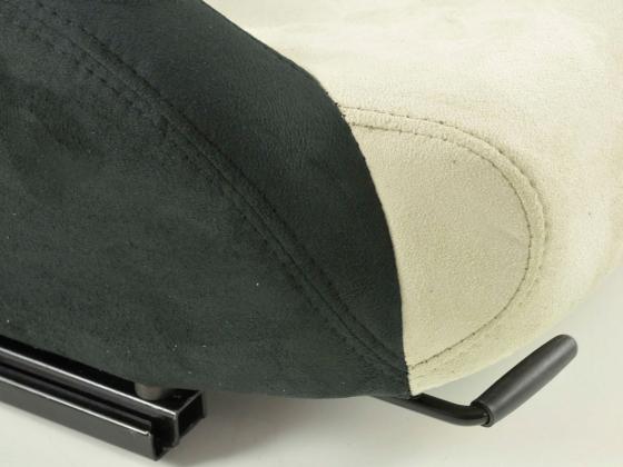 FK Sportsitze Auto Halbschalensitze Set Columbus Kunstleder beige/schwarz mit Laufschienen