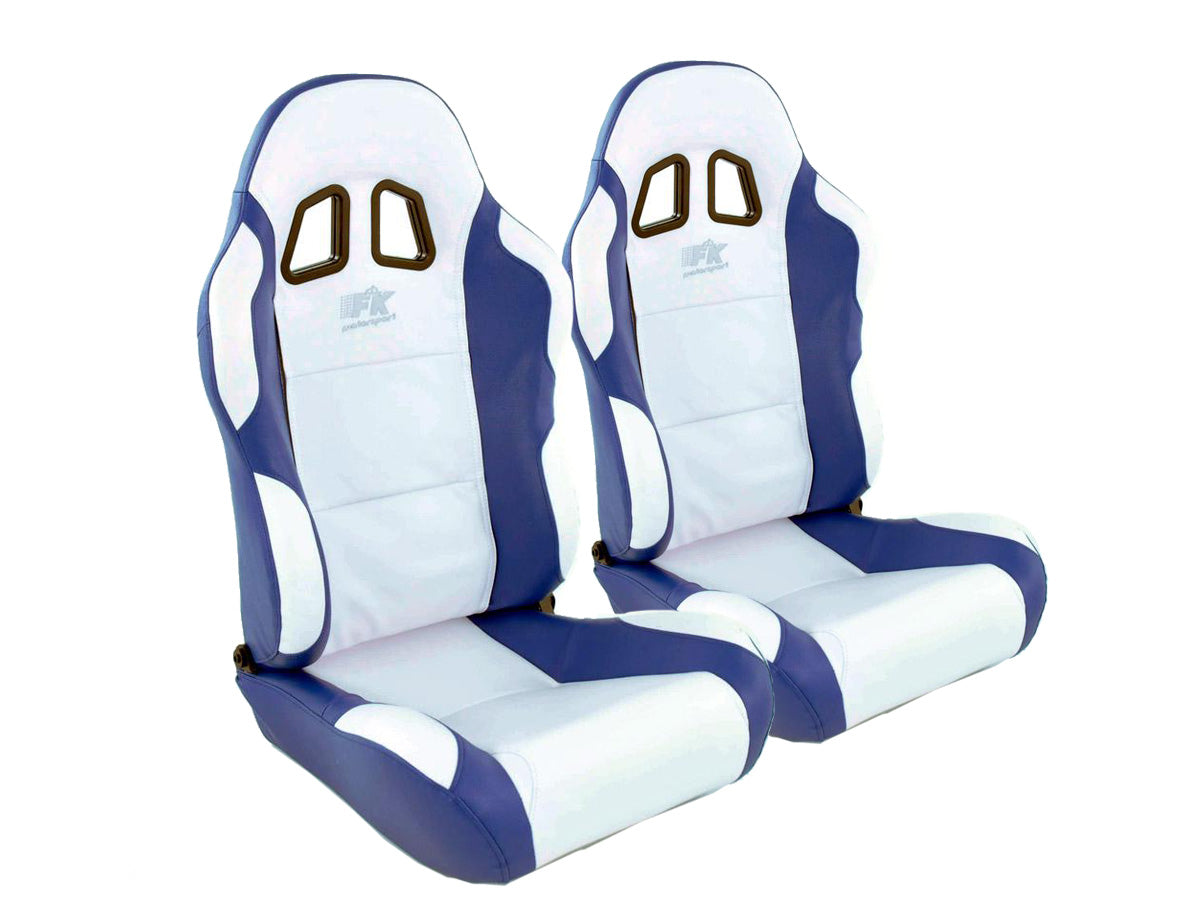 Sportsitz Set gebraucht Miami Kunstleder weiß/blau