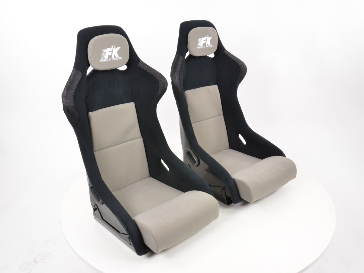 FK Sportsitze Auto Vollschalensitze Set Evolution mit Glanz-Fiberglas-Cover