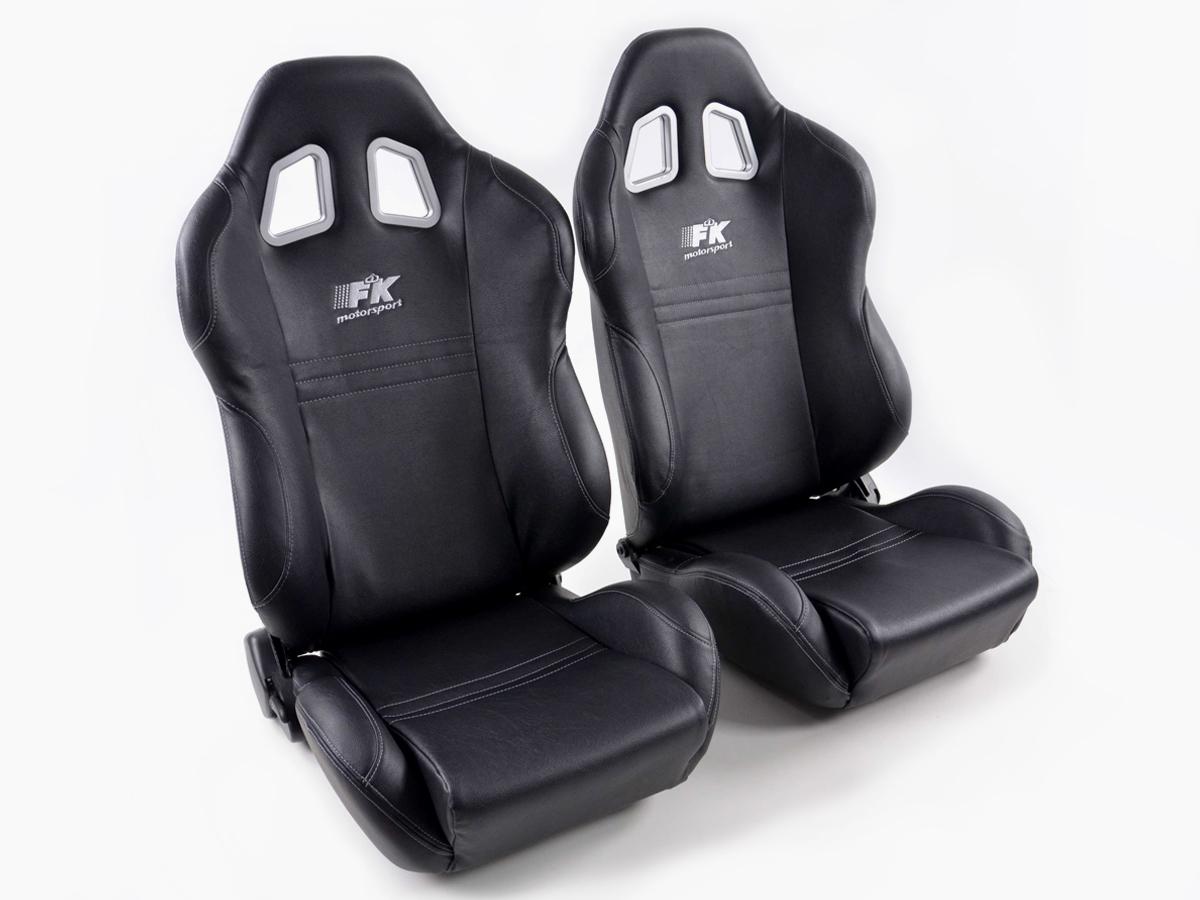 FK Sportsitze Auto Halbschalensitze Set New York schwarz in Motorsport-Optik