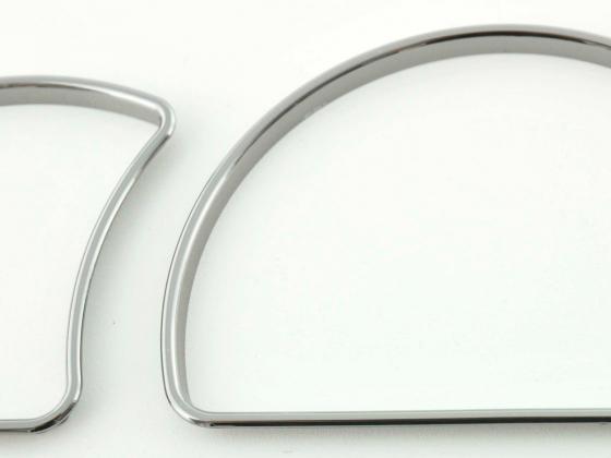 Tachoring Set Opel Astra F Bj. 1991-1998 Tacho Ring Chromringe schwarzchrom