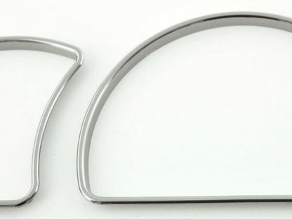 Tachoring Set Opel Astra F Bj. 1991-1998 Tacho Ring Chromringe schwarzchrom