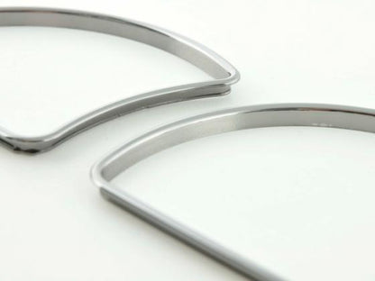 Tachoring Set Opel Astra F Bj. 1991-1998 Tacho Ring Chromringe schwarzchrom